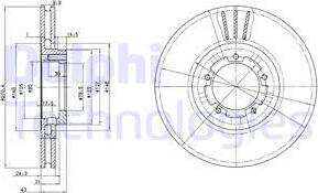 Delphi BG2663 - Disque de frein cwaw.fr