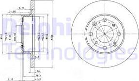 Delphi BG2616 - Disque de frein cwaw.fr