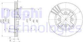 Delphi BG2685 - Disque de frein cwaw.fr