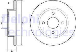 Delphi BG2683 - Disque de frein cwaw.fr