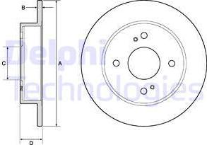 Delphi BG2634 - Disque de frein cwaw.fr