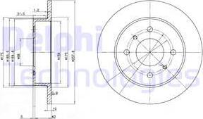 Delphi BG2633C - Disque de frein cwaw.fr