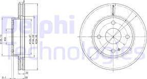 Delphi BG2629 - Disque de frein cwaw.fr