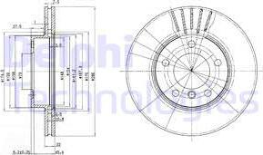 Delphi BG2623C - Disque de frein cwaw.fr