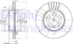 Delphi BG2623 - Disque de frein cwaw.fr