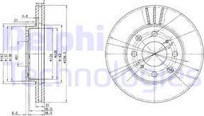 Delphi BG2673 - Disque de frein cwaw.fr