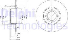 Delphi BG2069 - Disque de frein cwaw.fr