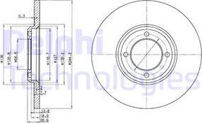 Delphi BG2061 - Disque de frein cwaw.fr