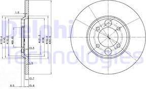 Delphi BG2084 - Disque de frein cwaw.fr