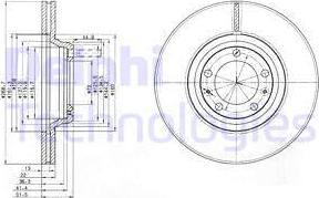 Delphi BG2199 - Disque de frein cwaw.fr