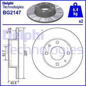 Delphi BG2147 - Disque de frein cwaw.fr