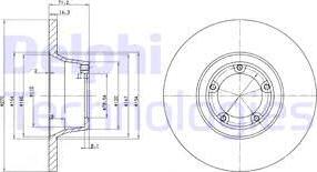 Delphi BG2157 - Disque de frein cwaw.fr