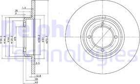 Delphi BG2114 - Disque de frein cwaw.fr