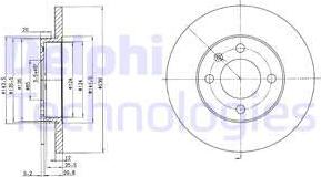 Delphi BG2116 - Disque de frein cwaw.fr