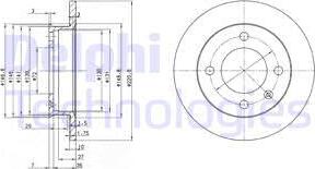 Delphi BG2118 - Disque de frein cwaw.fr