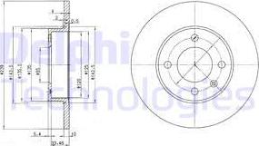 Delphi BG2117 - Disque de frein cwaw.fr