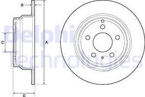 Delphi BG2842 - Disque de frein cwaw.fr