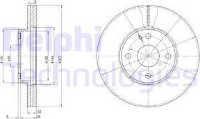 Delphi BG2804 - Disque de frein cwaw.fr