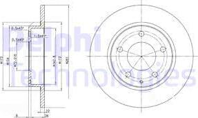 Delphi BG2806 - Disque de frein cwaw.fr