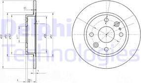 Delphi BG2803 - Disque de frein cwaw.fr