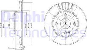 Delphi BG2802 - Disque de frein cwaw.fr