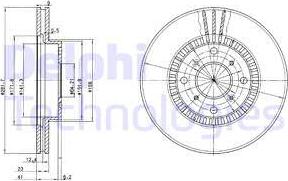 Delphi BG2815 - Disque de frein cwaw.fr