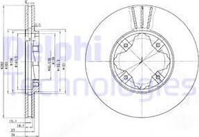 Delphi BG2816 - Disque de frein cwaw.fr