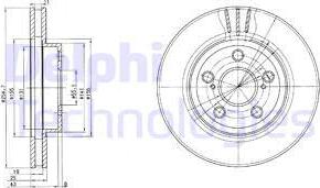 Delphi BG2880 - Disque de frein cwaw.fr