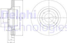 Delphi BG2825 - Disque de frein cwaw.fr