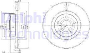 Delphi BG2827C - Disque de frein cwaw.fr