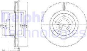 Delphi BG2827 - Disque de frein cwaw.fr