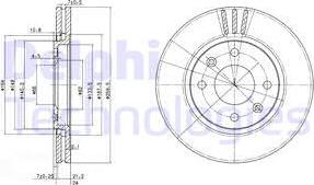 Delphi BG2871 - Disque de frein cwaw.fr