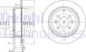 Delphi BG2873C - Disque de frein cwaw.fr