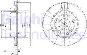 Delphi BG2397 - Disque de frein cwaw.fr