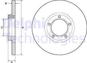 Delphi BG2349 - Disque de frein cwaw.fr