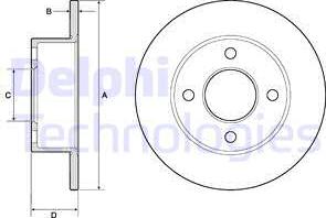 Delphi BG2343 - Disque de frein cwaw.fr