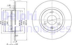 Delphi BG2355 - Disque de frein cwaw.fr