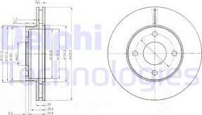 Delphi BG2350 - Disque de frein cwaw.fr