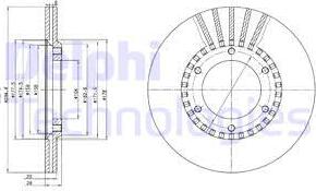 Delphi BG2365 - Disque de frein cwaw.fr