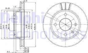 Delphi BG2367 - Disque de frein cwaw.fr