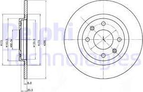 Delphi BG2308 - Disque de frein cwaw.fr