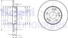 Delphi BG2314 - Disque de frein cwaw.fr