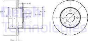 Delphi BG2313 - Disque de frein cwaw.fr