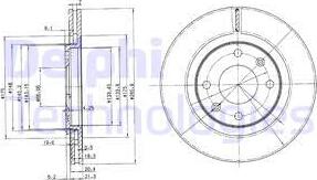 Delphi BG2387C - Disque de frein cwaw.fr