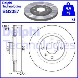 Delphi BG2387 - Disque de frein cwaw.fr