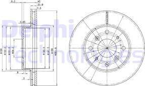 Delphi BG2336 - Disque de frein cwaw.fr