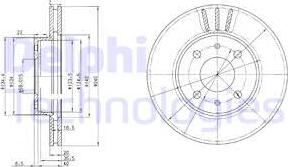 Delphi BG2330 - Disque de frein cwaw.fr