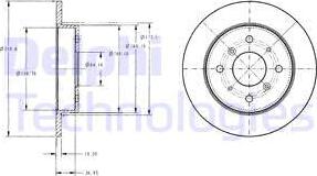 Delphi BG2338 - Disque de frein cwaw.fr