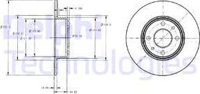 Delphi BG2322 - Disque de frein cwaw.fr