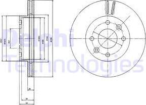 Delphi BG2371 - Disque de frein cwaw.fr